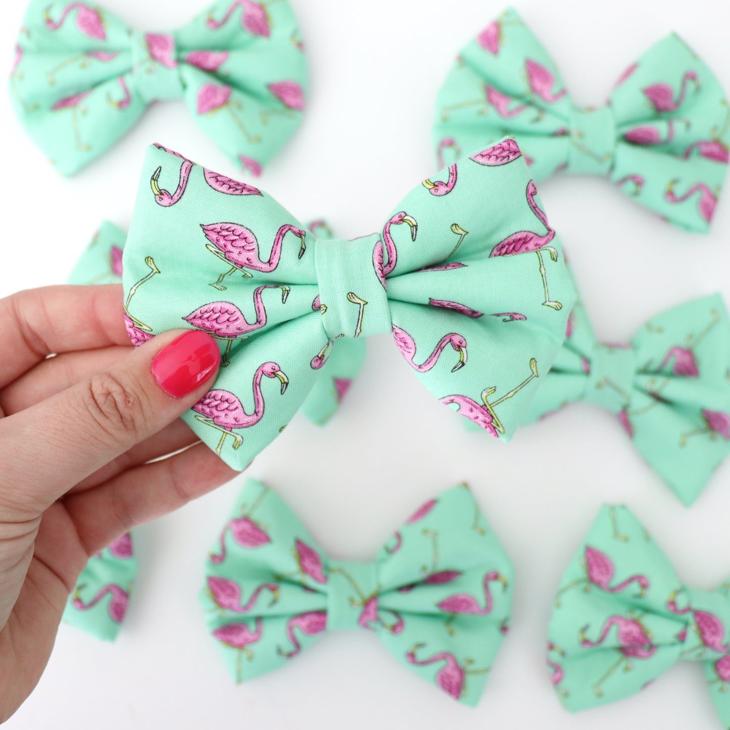 FLAMINGO- DAPPER DEXTER DOG BOW TIE