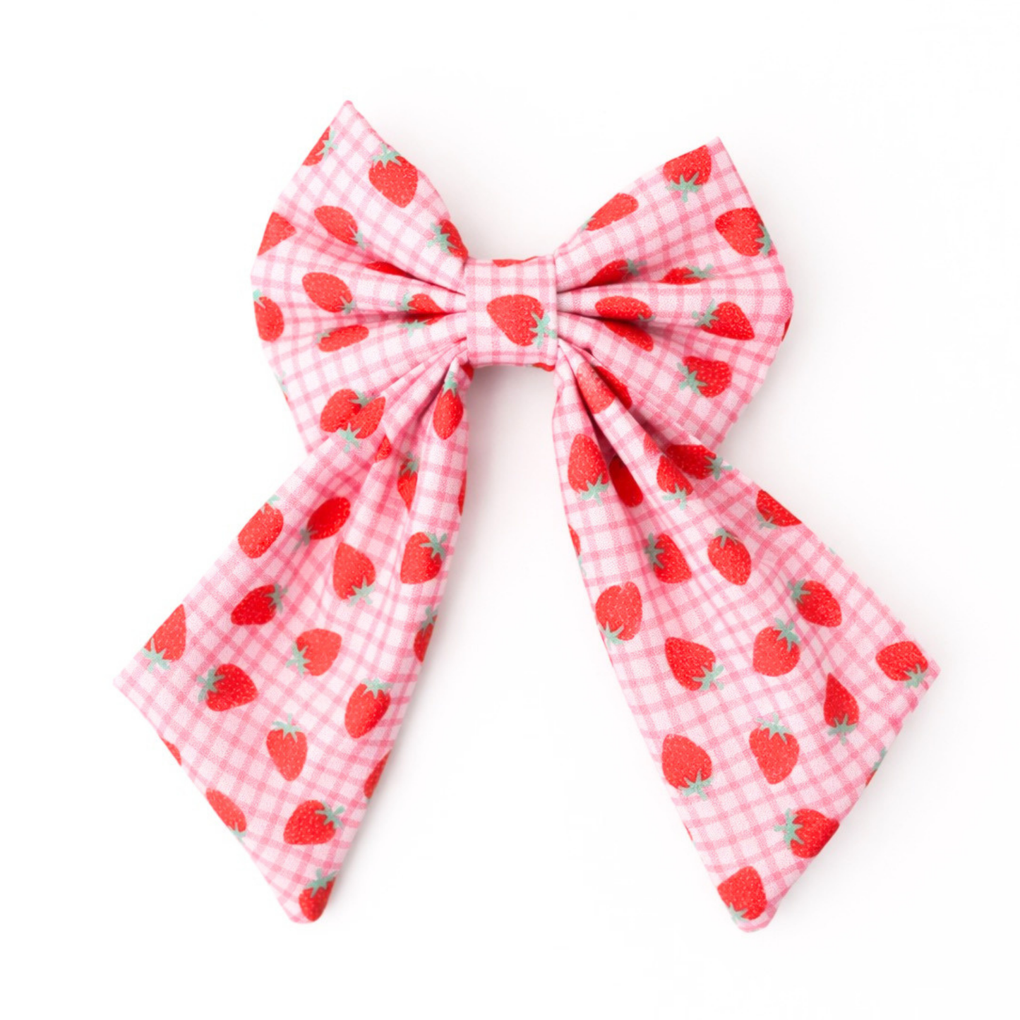 STRAWBERRY PLAID - SAILOR BOW