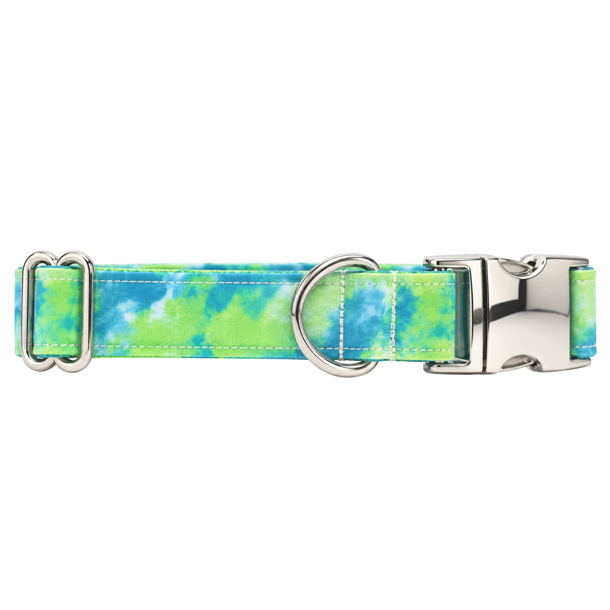 LIME AND BLUE TIE DYE - DOG COLLAR