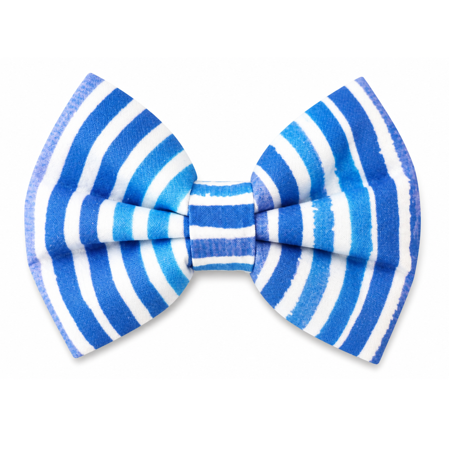 BLUE WATERCOLOR STRIPES - DAPPER DEXTER DOG BOW TIE