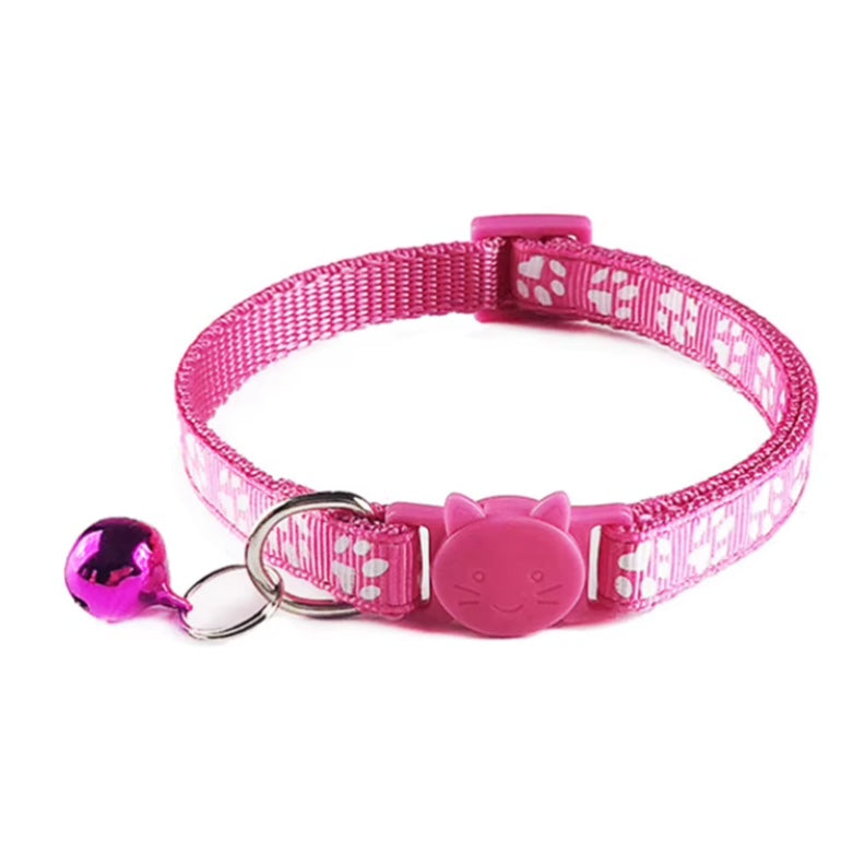 PINK PAW PRINT BREAKAWAY CAT COLLAR