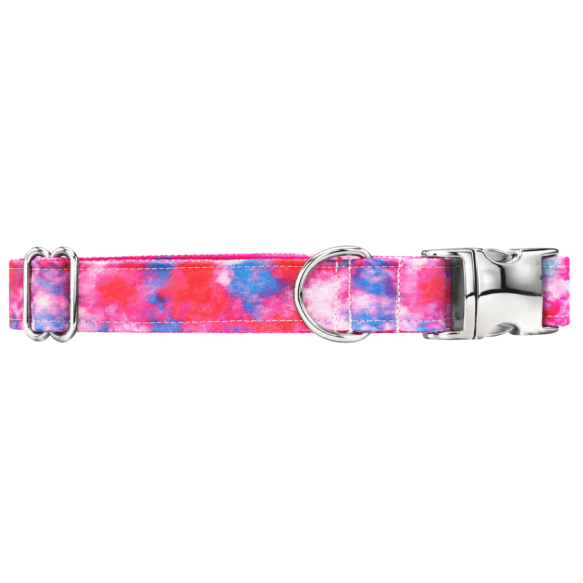 PINK AND PURPLE TIE DYE - DOG COLLAR