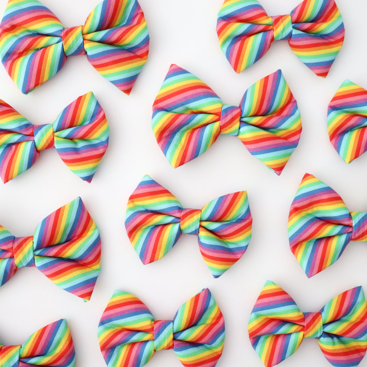 RAINBOW STRIPES- DAPPER DEXTER DOG BOW TIE
