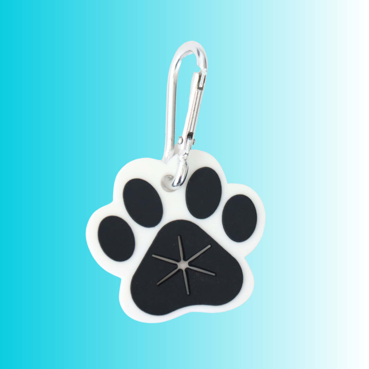 BLACK PAW PRINT - POO BAG HOLDER