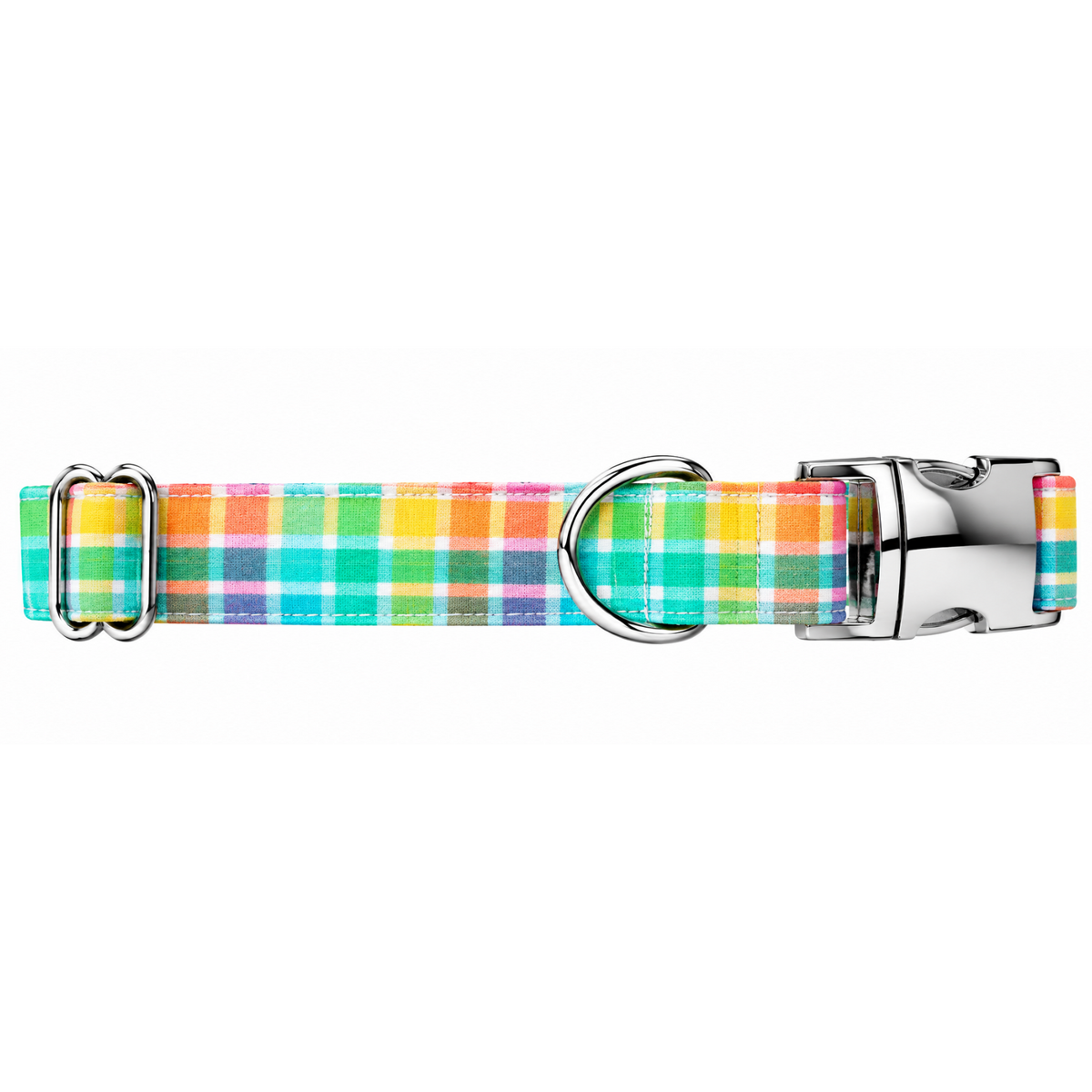 RAINBOW PLAID - DOG COLLAR