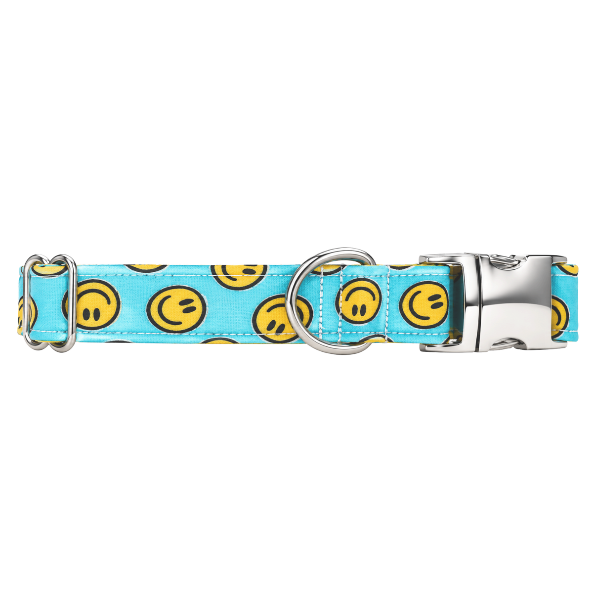 HAPPY AF (TEAL) - DOG COLLAR