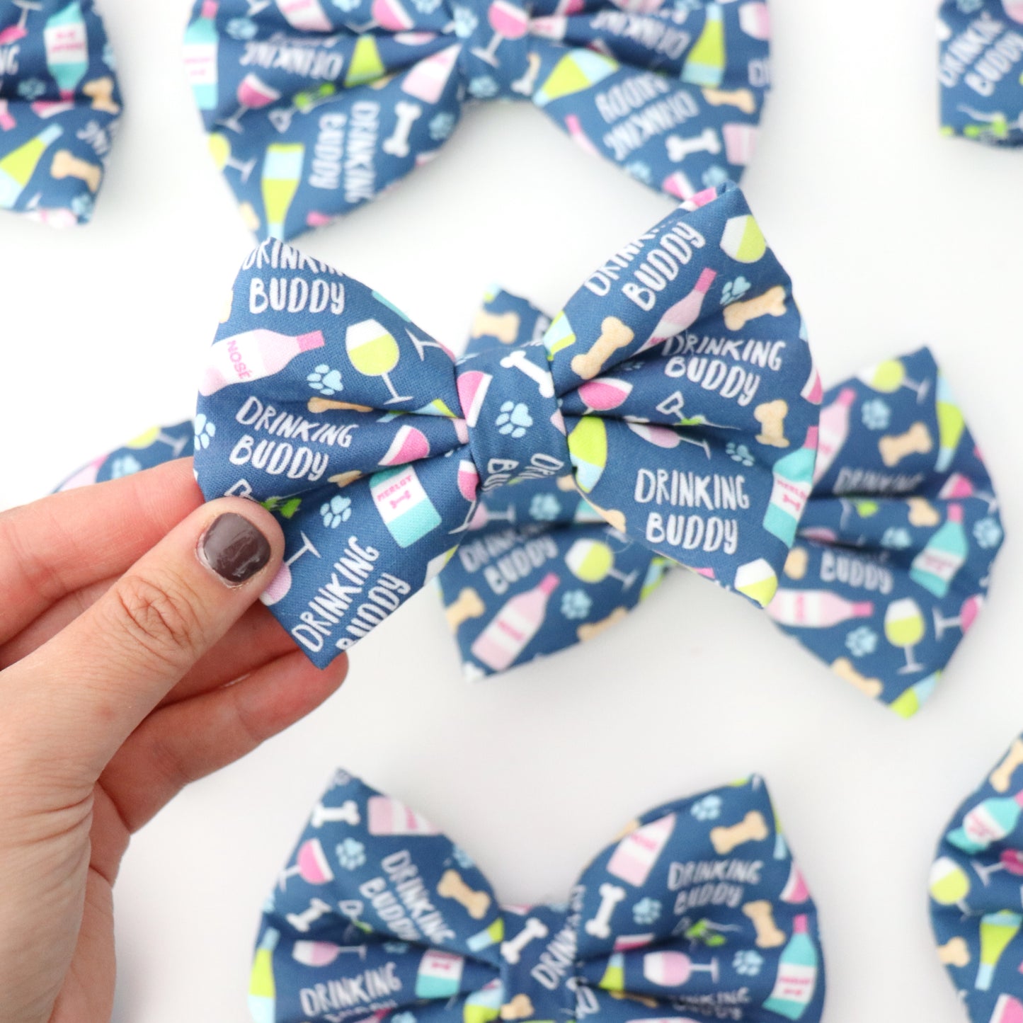 DRINKING BUDDY (WINE)- DAPPER DEXTER DOG BOW TIE