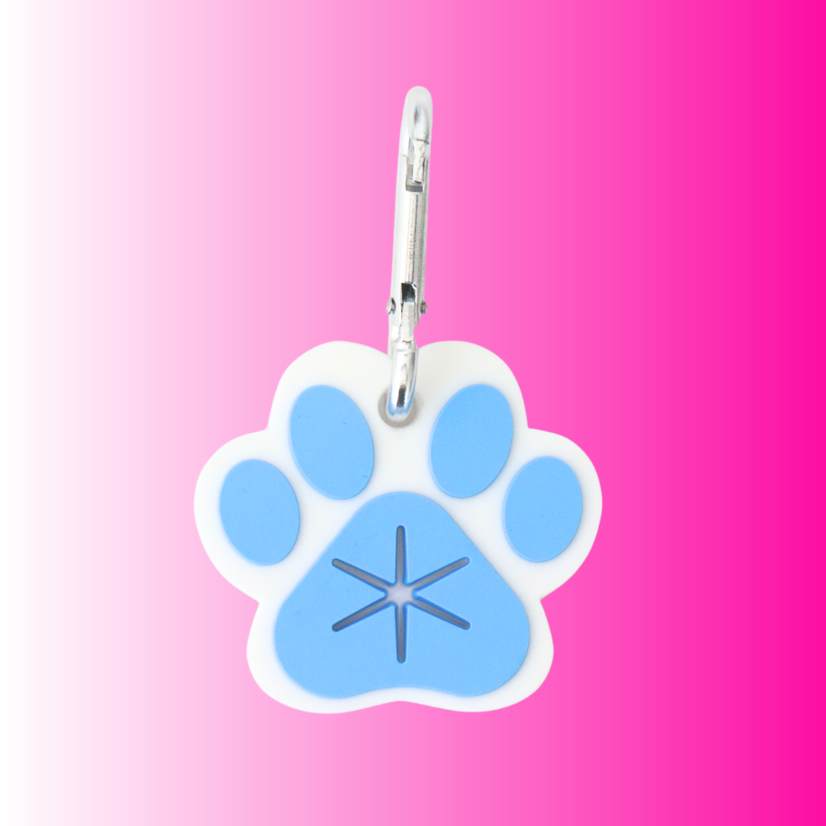 SKY BLUE PAW PRINT - POO BAG HOLDER