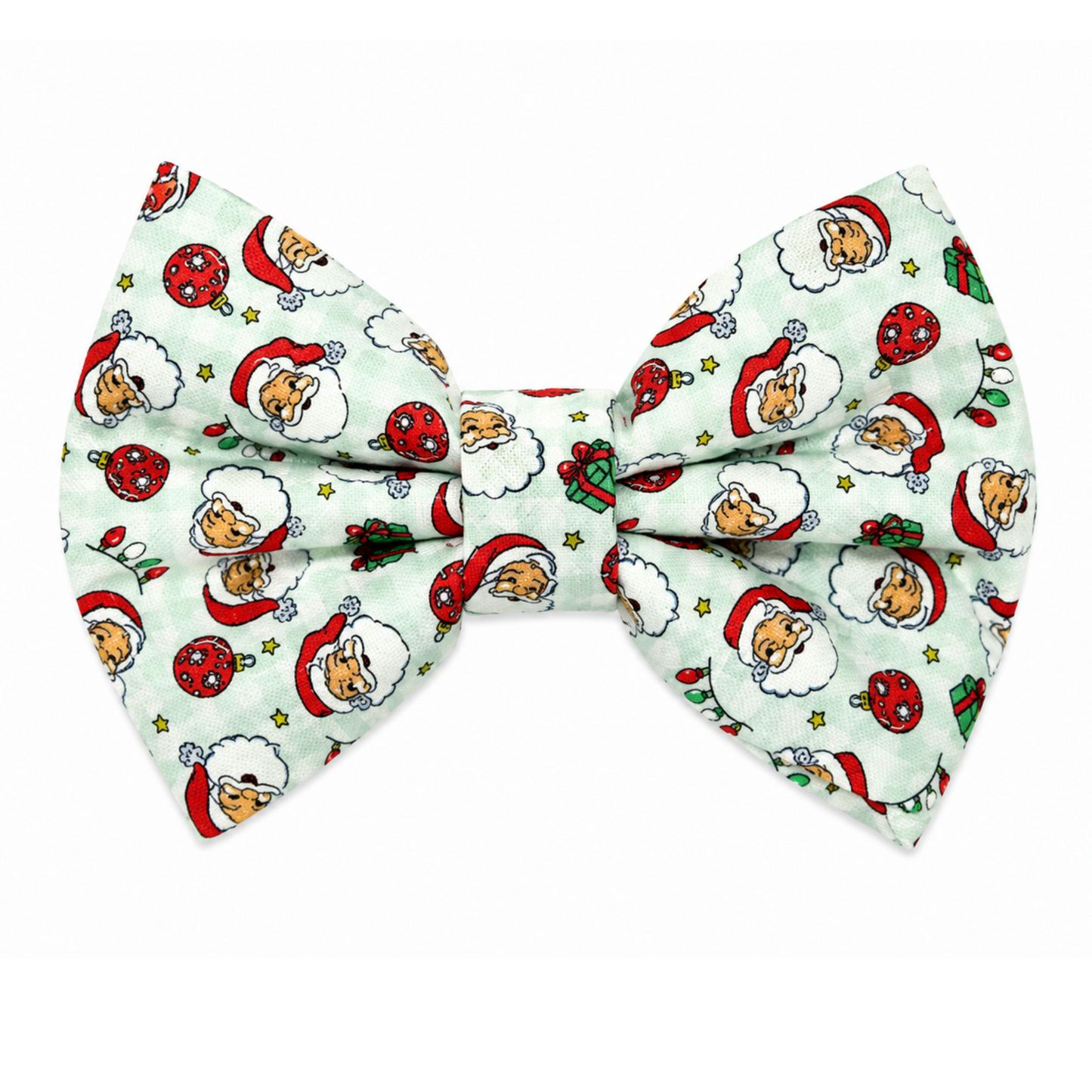 SANTA PLAID - DAPPER DEXTER DOG BOW TIE