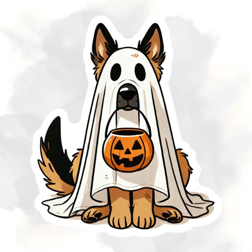 SPOOKY CUTE DOG - STICKER