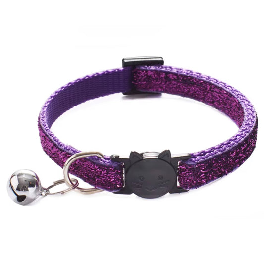 PURPLE SPARKLE BREAKAWAY CAT COLLAR