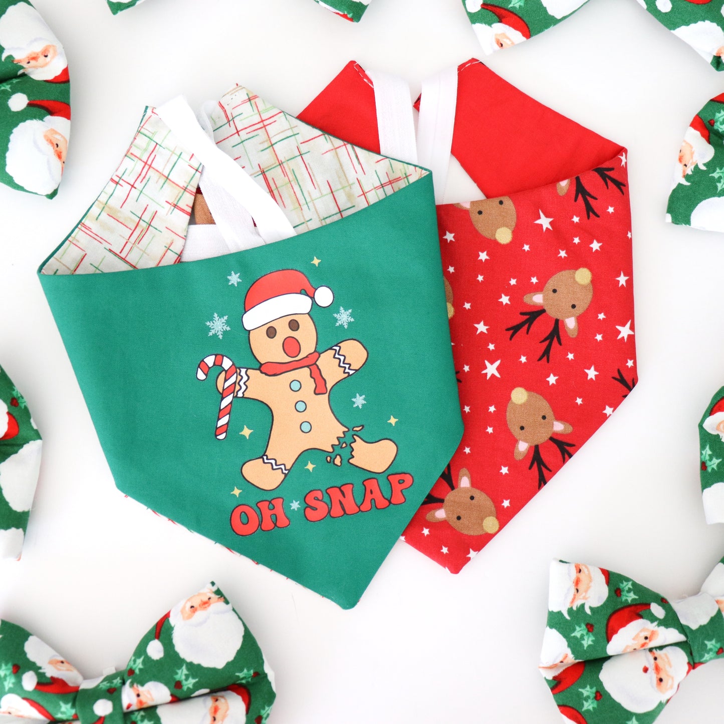 GREEN OH SNAP - CLASSIC DOG BANDANA