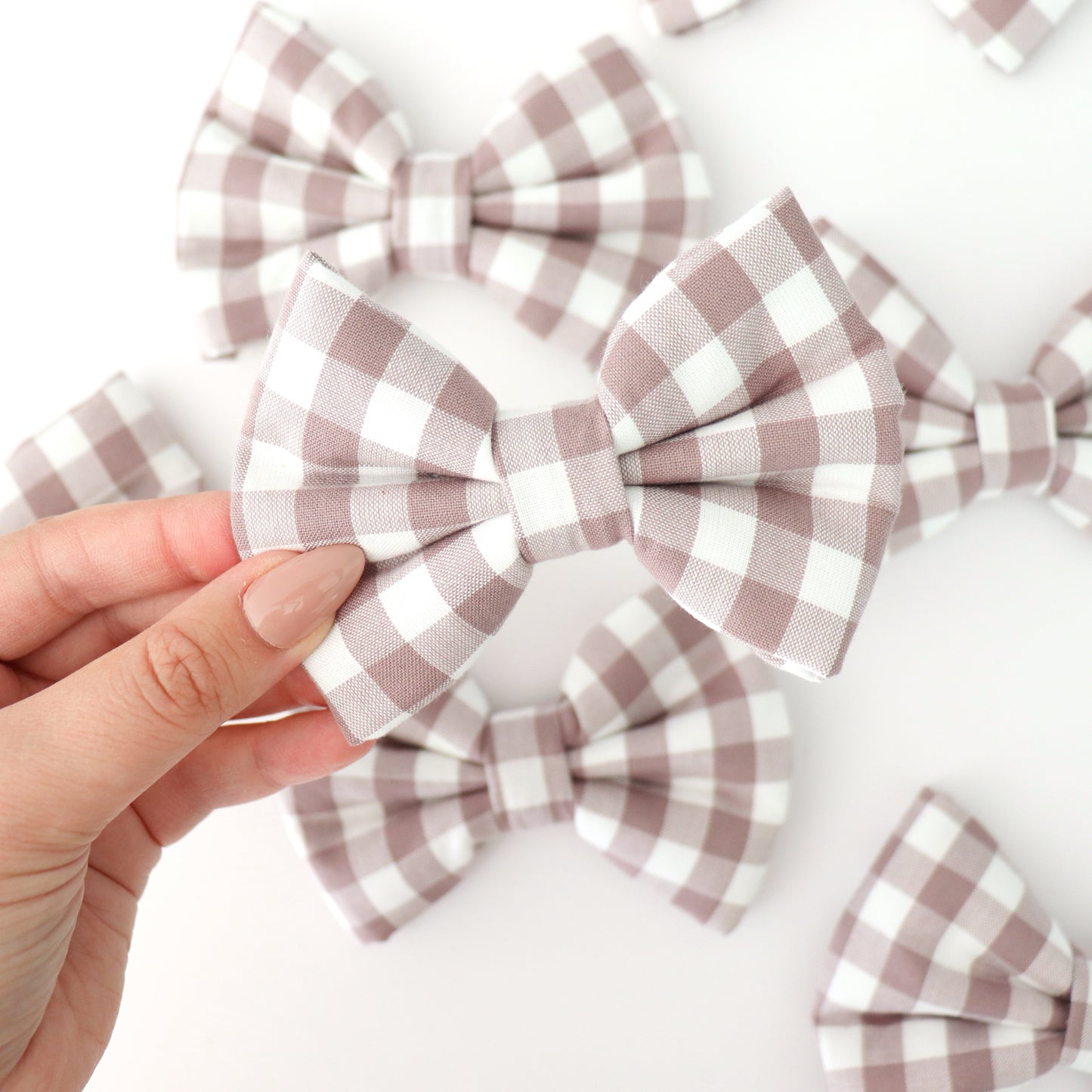 MOCHA PLAID - DAPPER DEXTER DOG BOW TIE