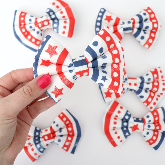 RWB STRIPES - DAPPER DEXTER DOG BOW TIE