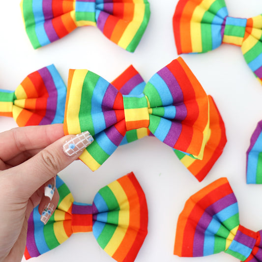 PRIDE STRIPES - DAPPER DEXTER DOG BOW TIE