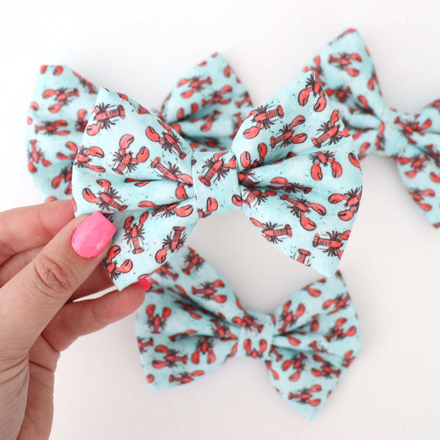 WATERCOLOR LOBSTERS - DAPPER DEXTER DOG BOW TIE