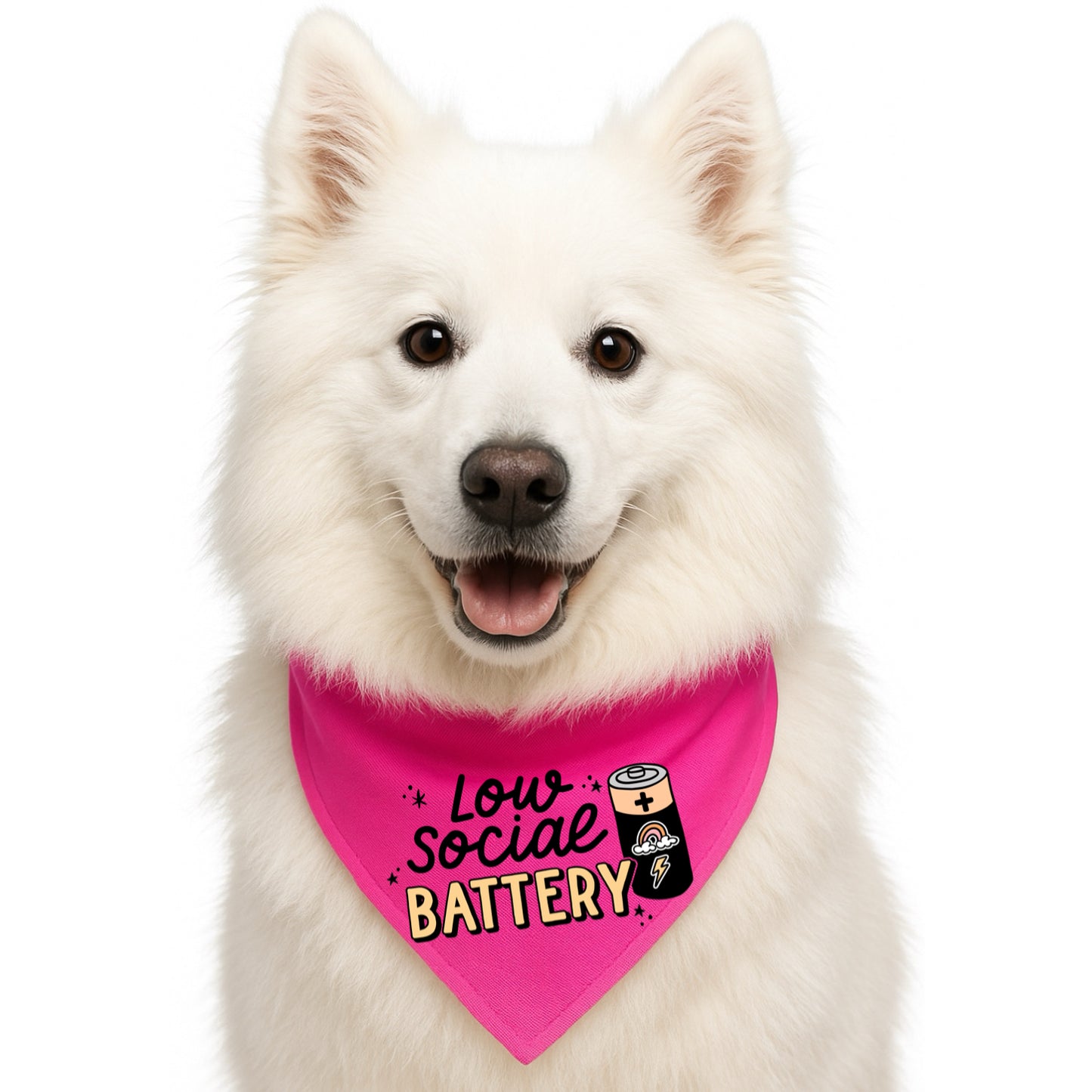 LOW SOCIAL BATTERY - CLASSIC DOG BANDANA