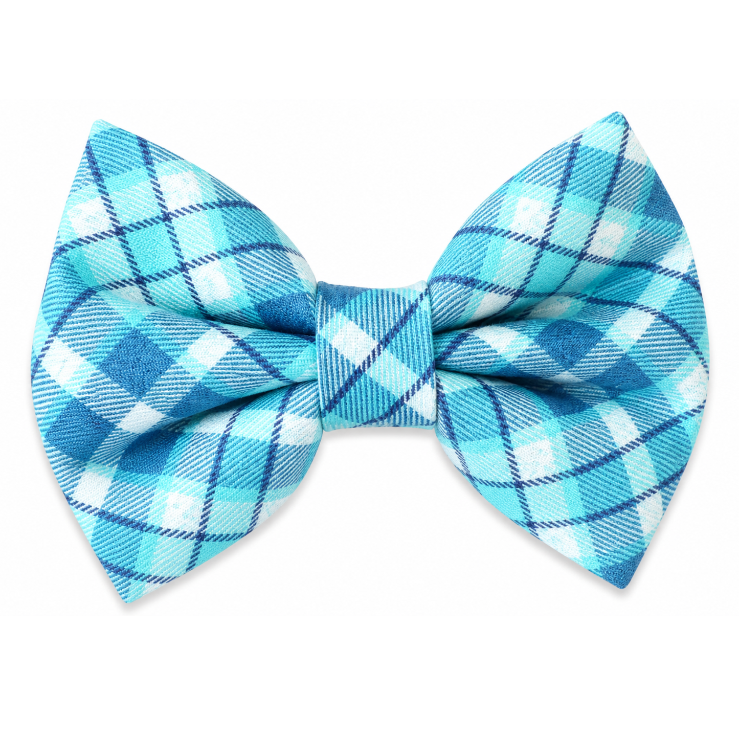 BLUE PLAID - DAPPER DEXTER DOG BOW TIE