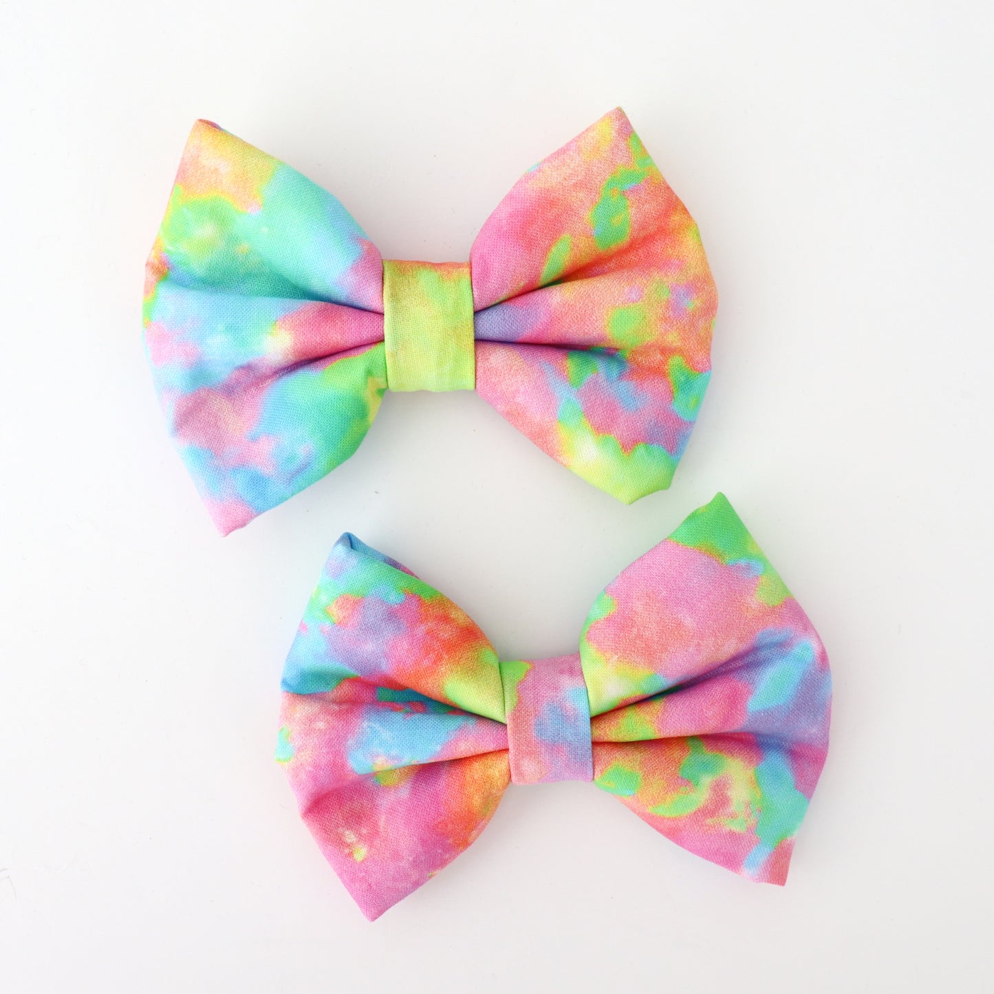 NEON TIE DYE - DAPPER DEXTER DOG BOW TIE