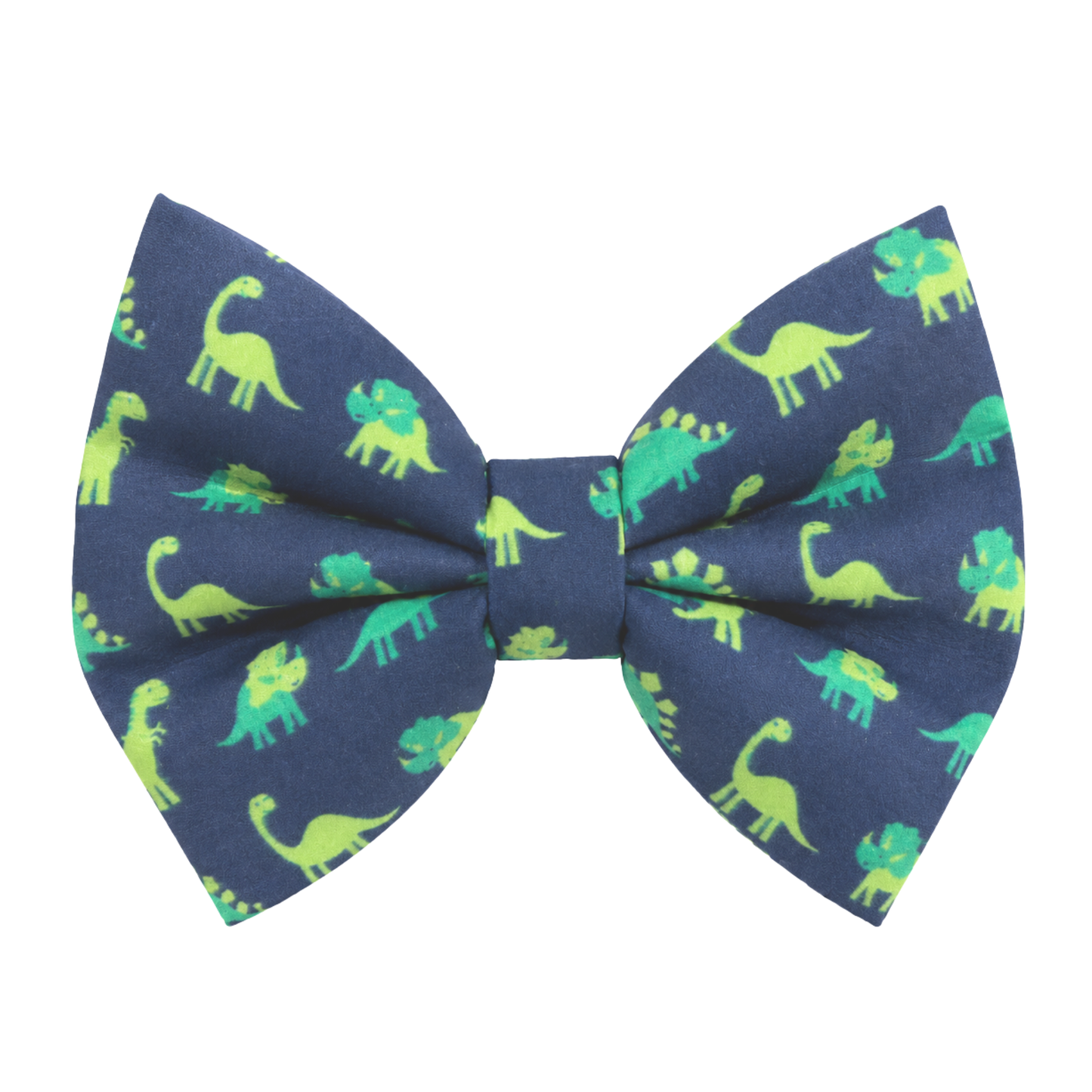 GREEN DINOS ON NAVY - DAPPER DEXTER DOG BOW TIE