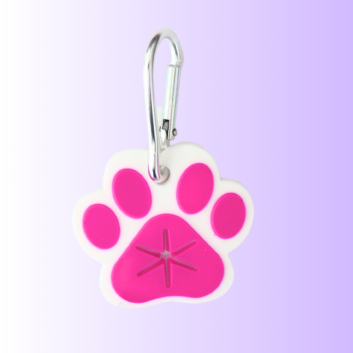 HOT PINK PAW PRINT - POO BAG HOLDER