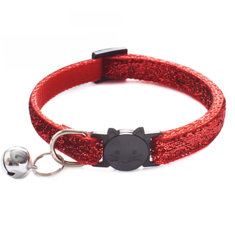 RED SPARKLE BREAKAWAY CAT COLLAR