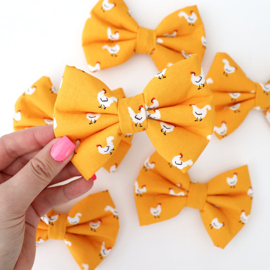 CHICKENS - DAPPER DEXTER DOG BOW TIE