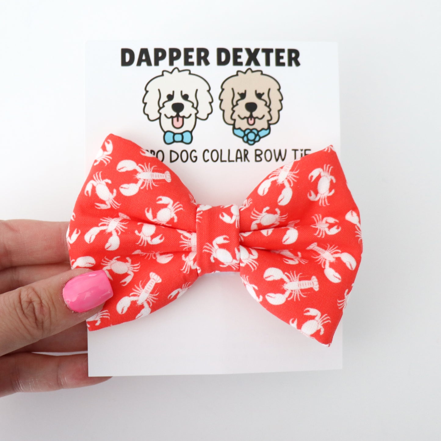 LOBSTERS (RED) - DAPPER DEXTER DOG BOW TIE
