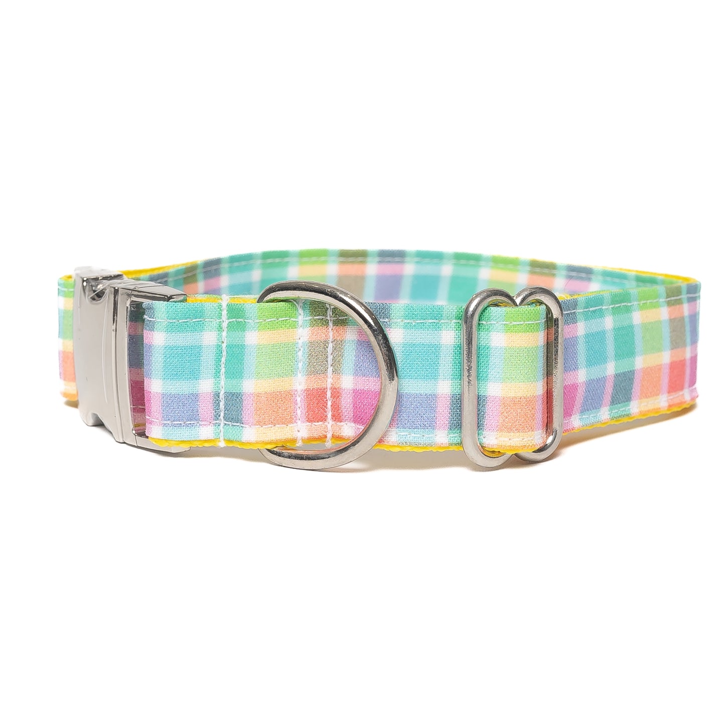 RAINBOW PLAID - DOG COLLAR