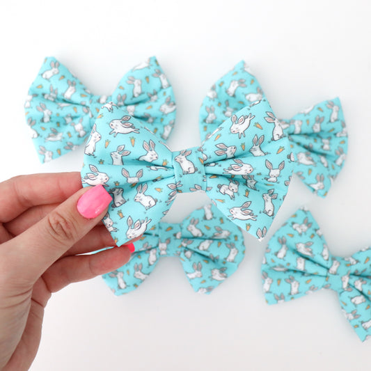 BLUE BUNNIES - DAPPER DEXTER DOG BOW TIE