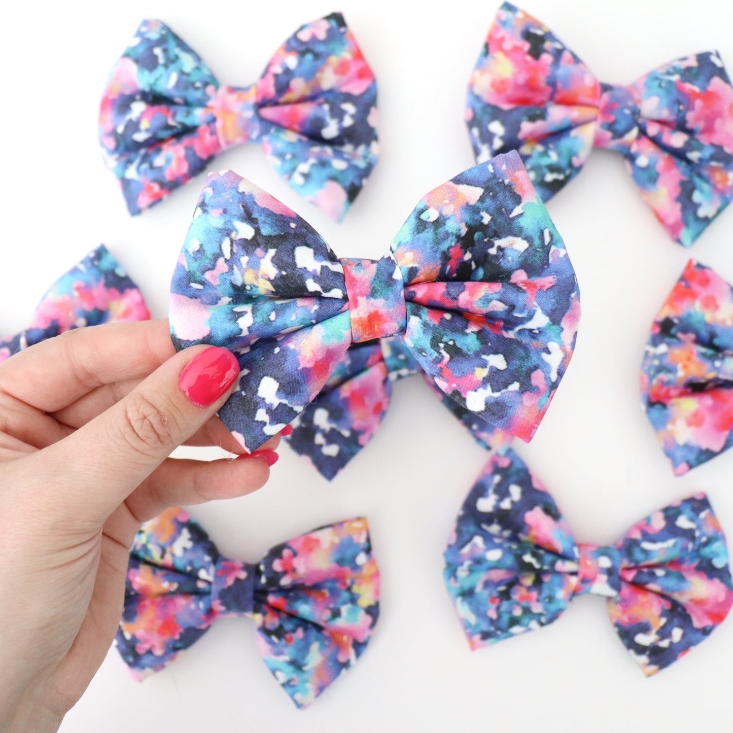 MULTI WATERCOLOR- DAPPER DEXTER DOG BOW TIE