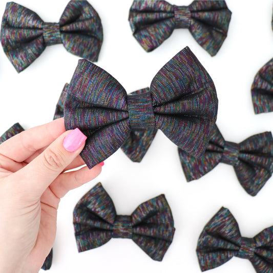 BLACK SHIMMER - DAPPER DEXTER DOG BOW TIE