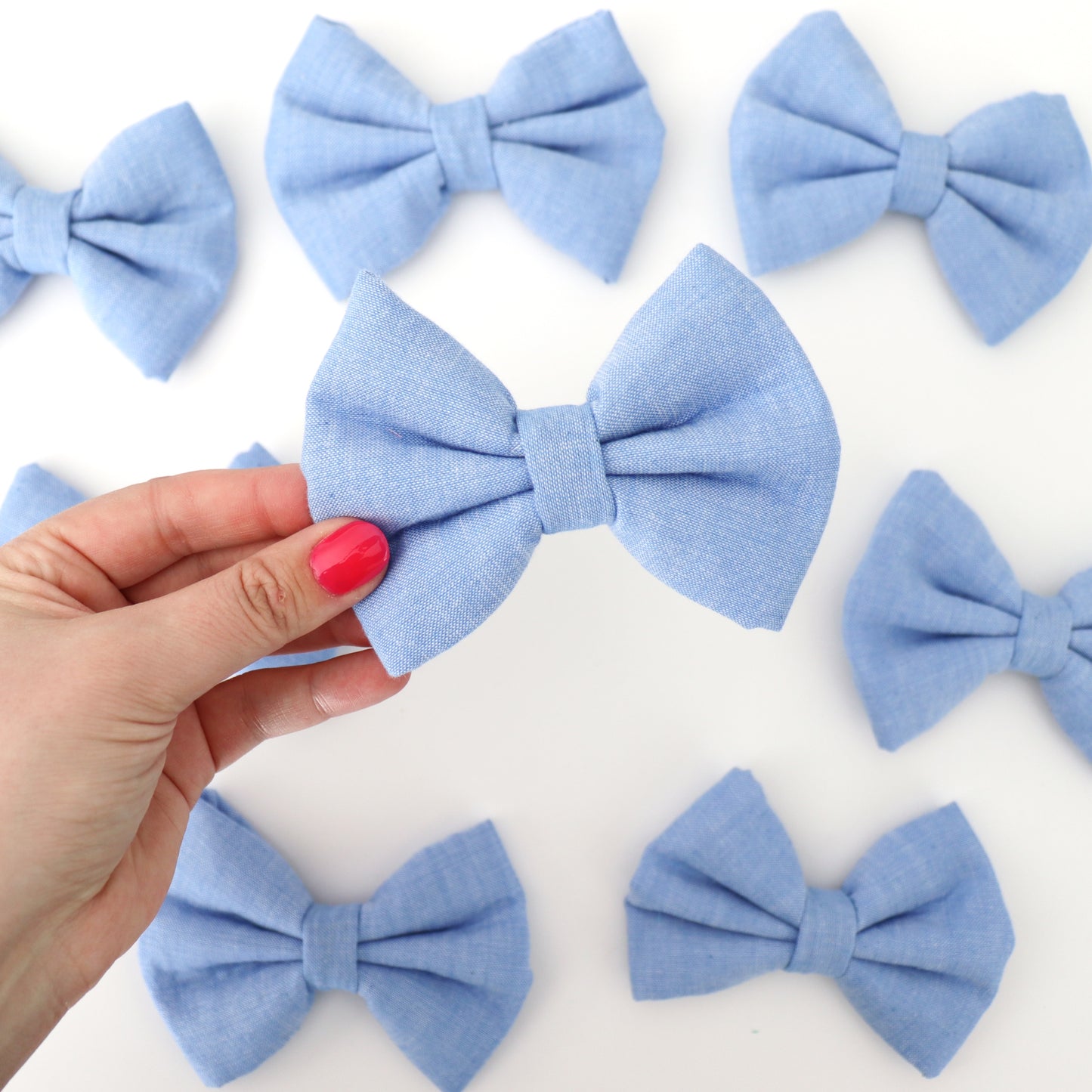 CHAMBRAY - DAPPER DEXTER DOG BOW TIE