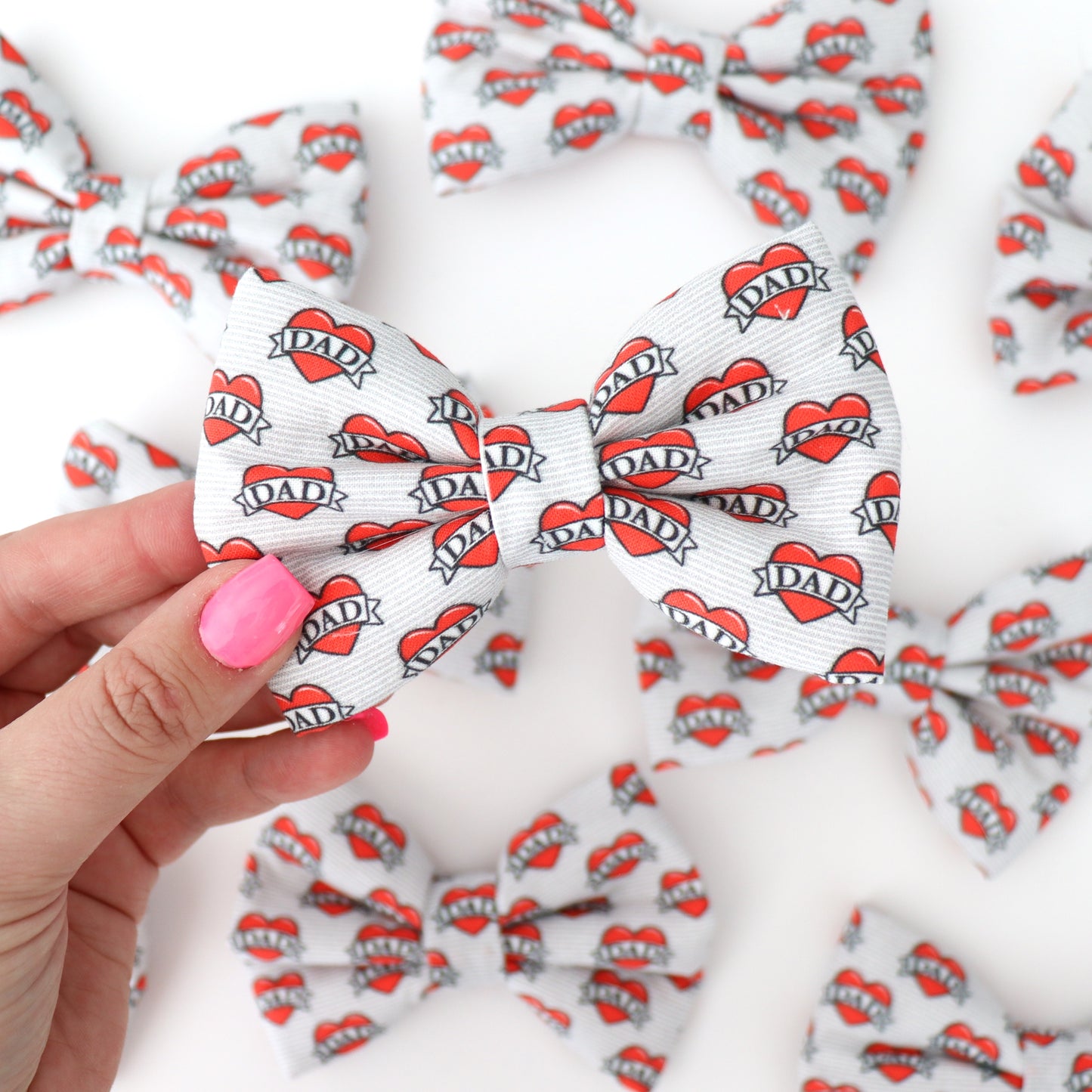 DAD (GRAY STRIPES) - DAPPER DEXTER DOG BOW TIE