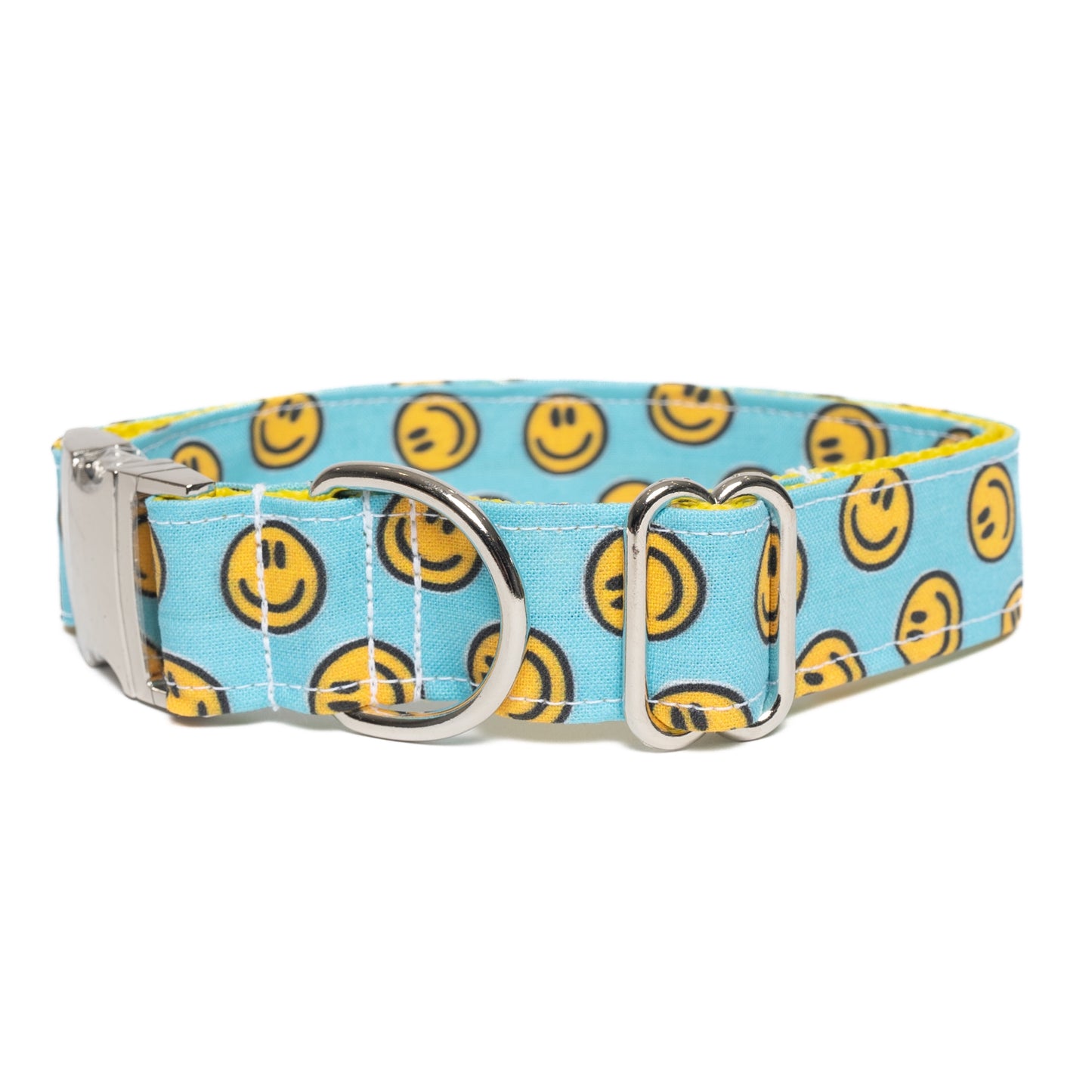HAPPY AF (TEAL) - DOG COLLAR