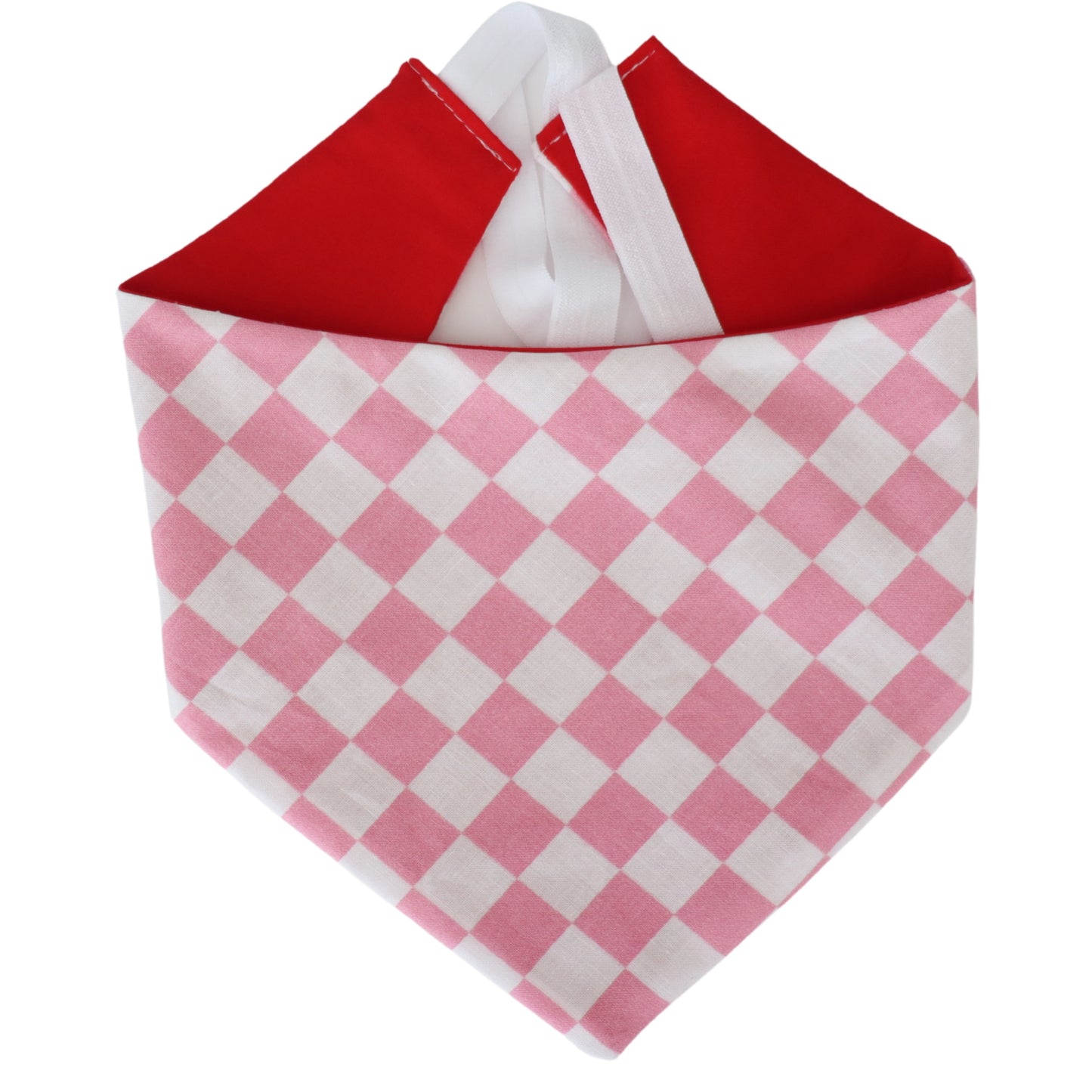 PINK AND WHITE CHECKERED - CLASSIC DOG BANDANA