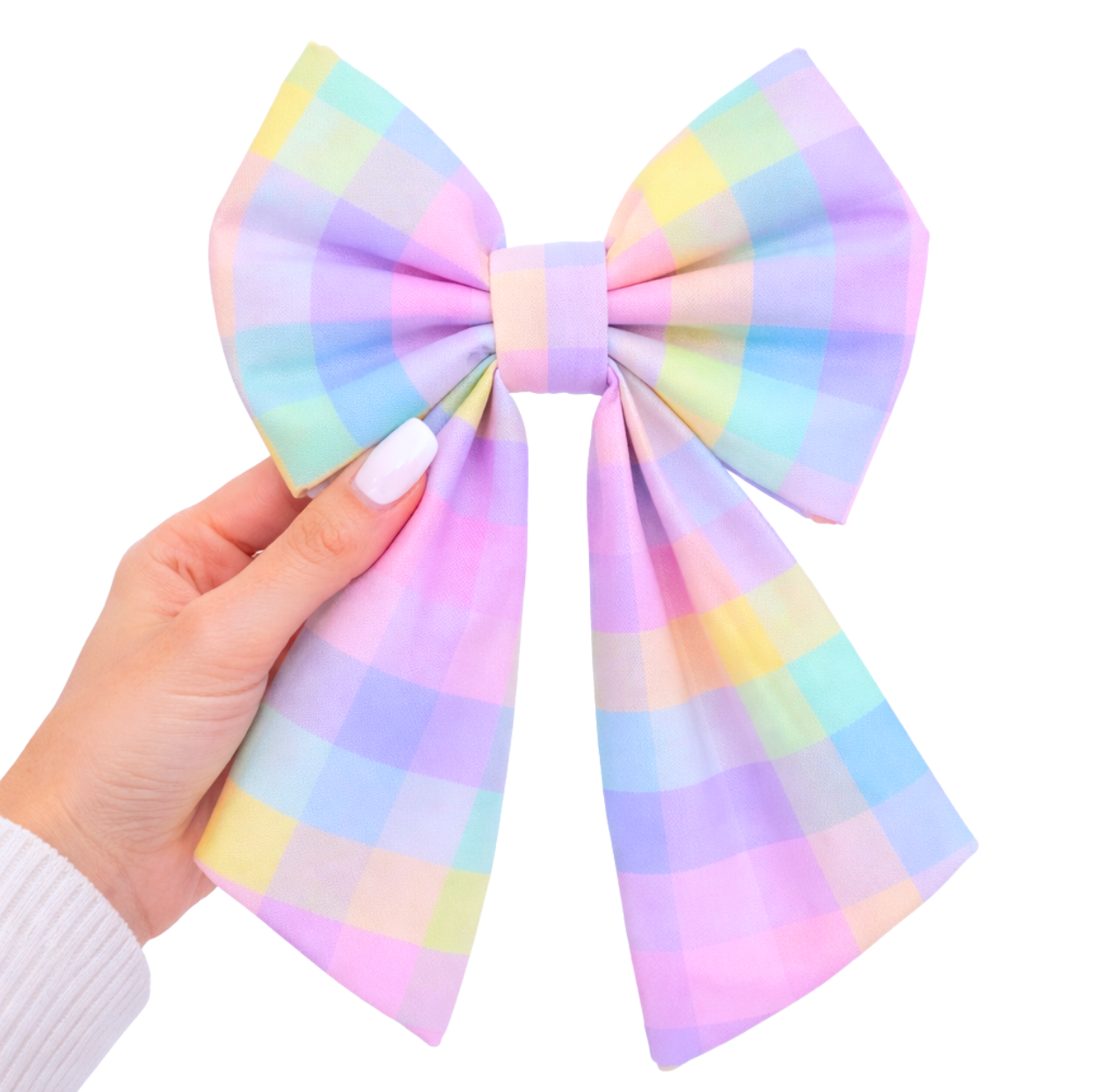 PURPLE SPRING PLAID - SAILOR BOW