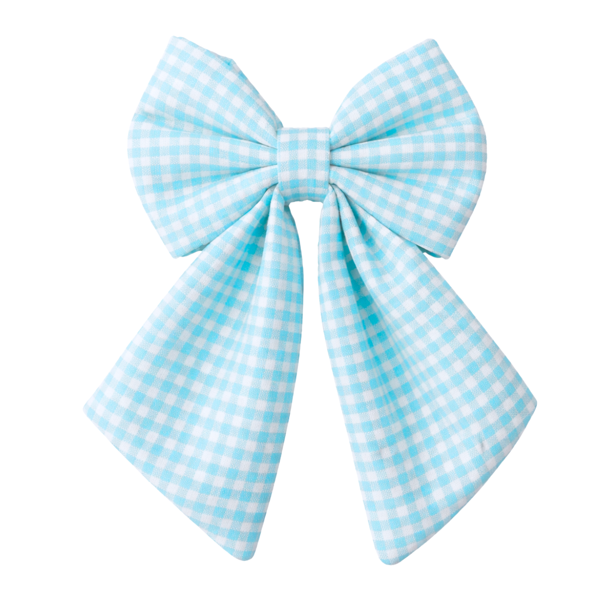 AQUA GINGHAM SEERSUCKER - SAILOR BOW