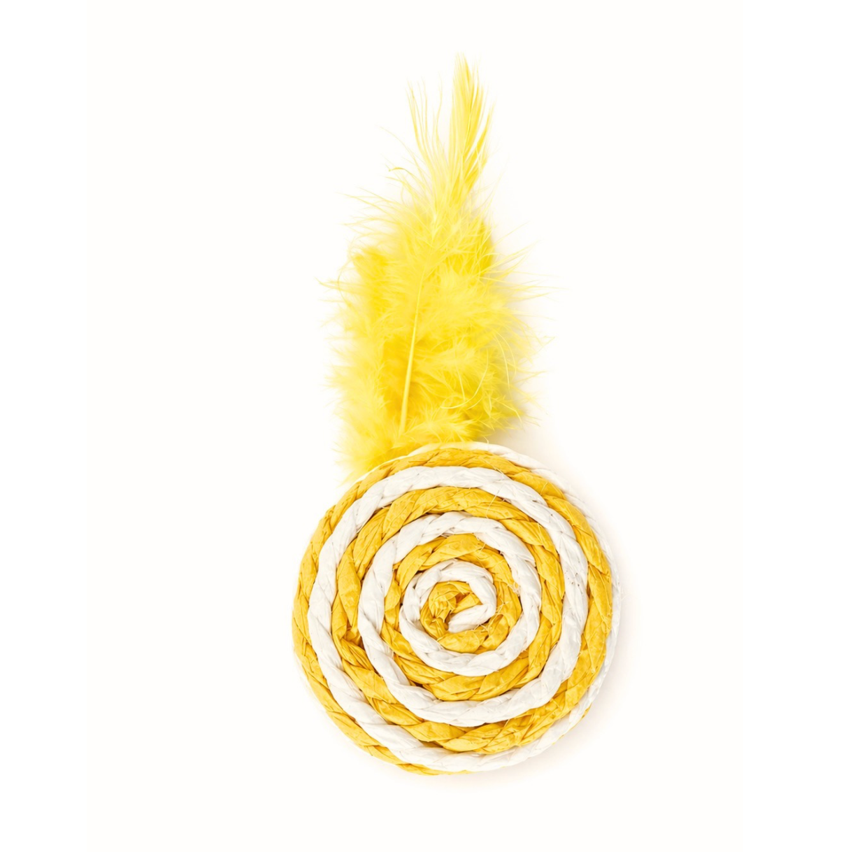 YELLOW SPIRAL CAT TOY