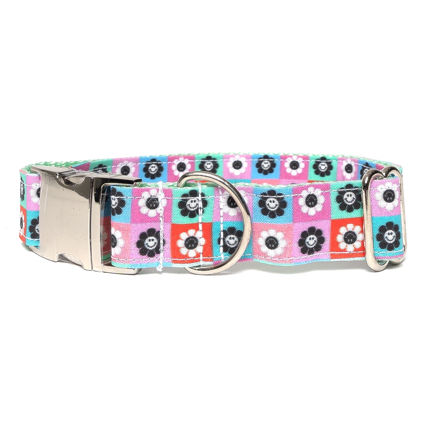 RETRO DAISY CHECKERED - DOG COLLAR