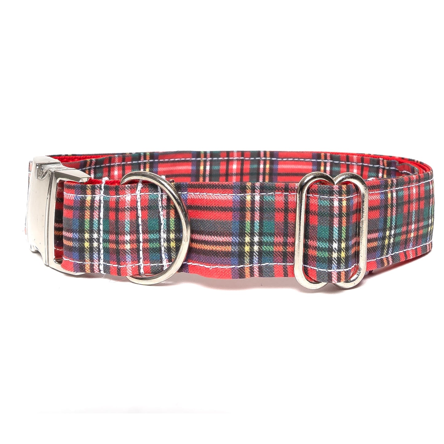 RED TARTAN PLAID - DOG COLLAR