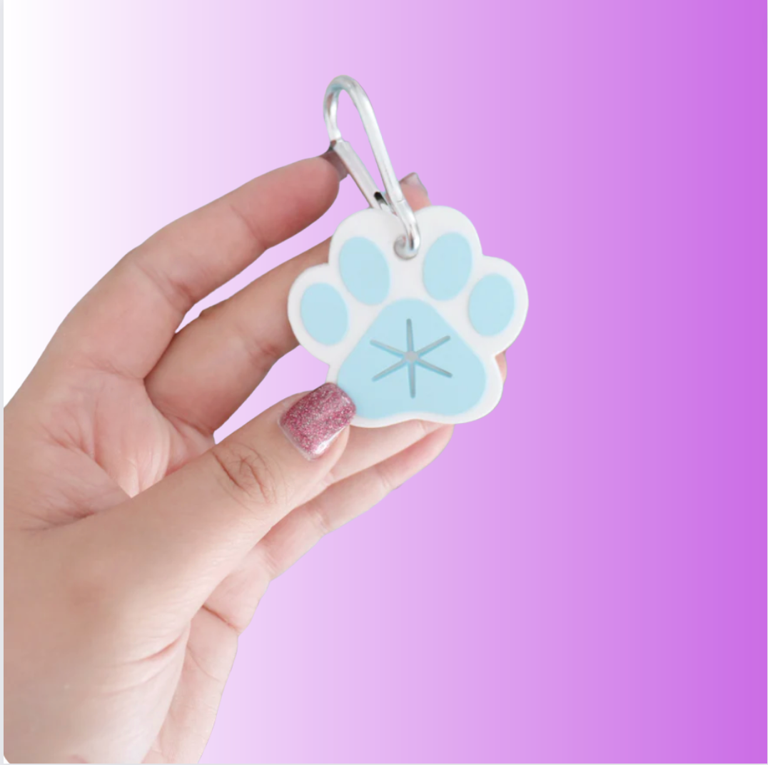 BLUE PAW PRINT - POO BAG HOLDER