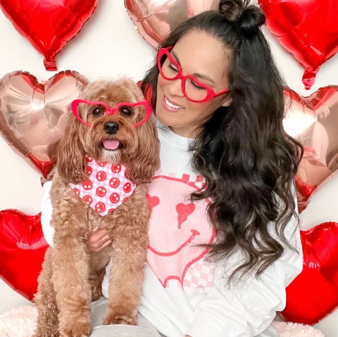 RETRO RED SMILES - CLASSIC DOG BANDANA BY DAPPER DEXTER