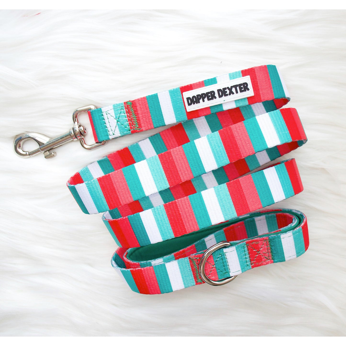 HOLIDAY STRIPES DOG LEASH