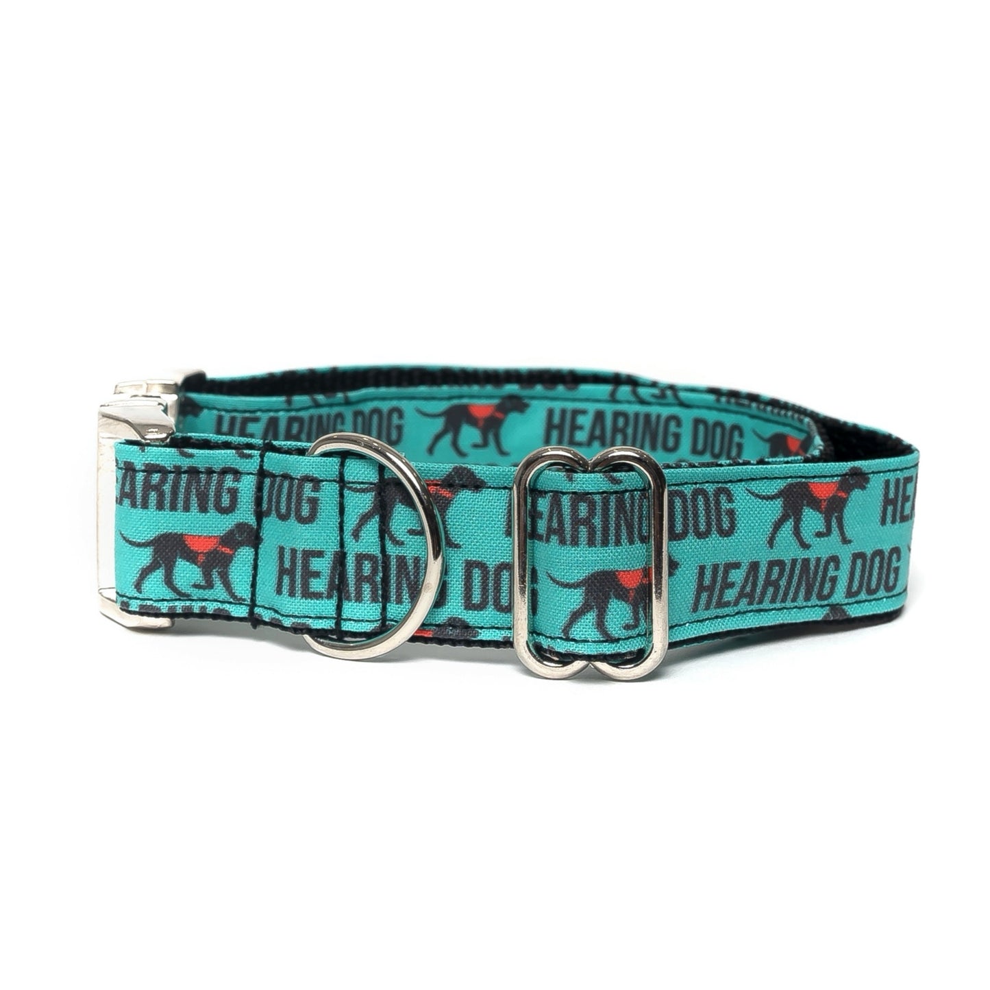 TEAL HEARING DOG IN TRAINING - DOG COLLAR