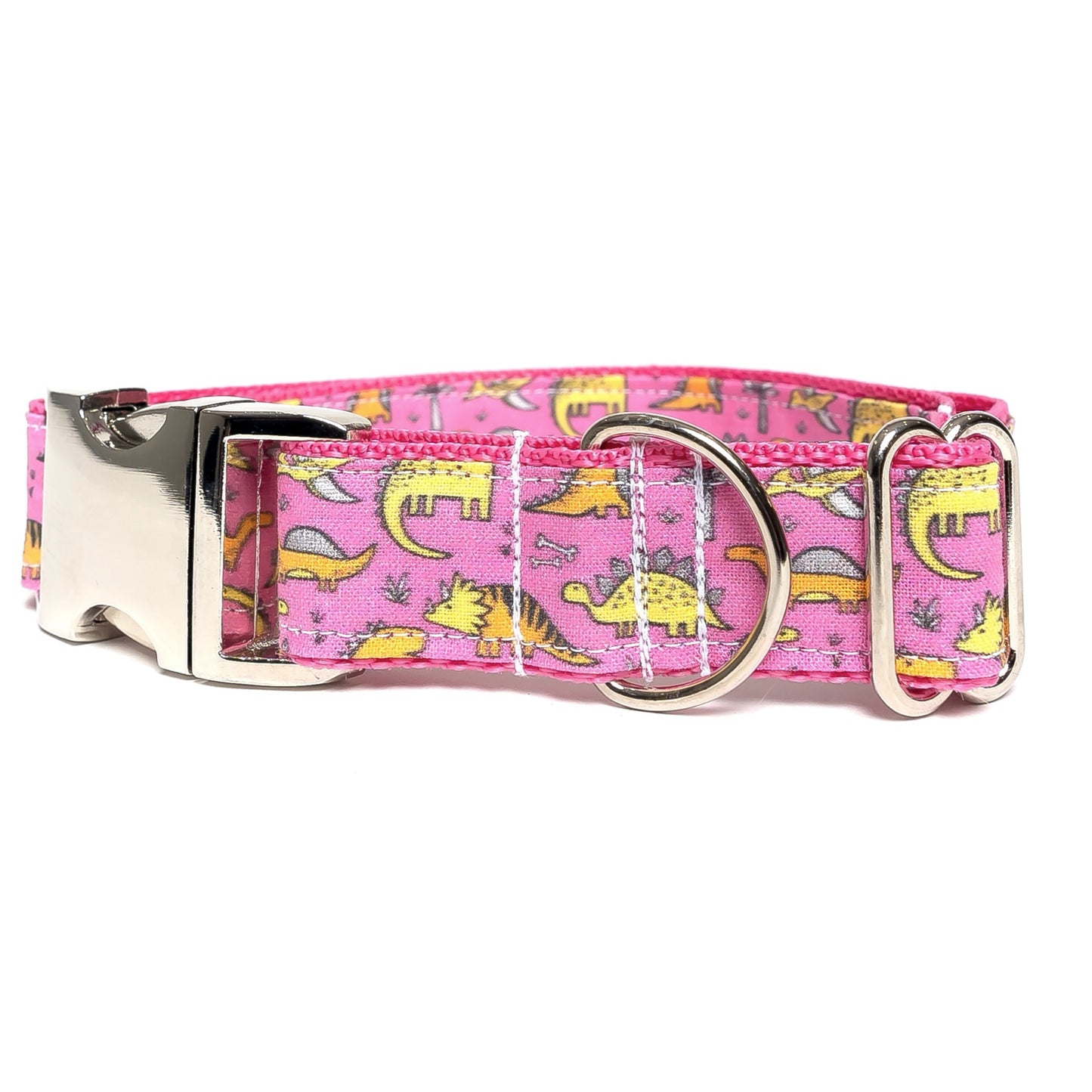 PINK DINOS - DOG COLLAR