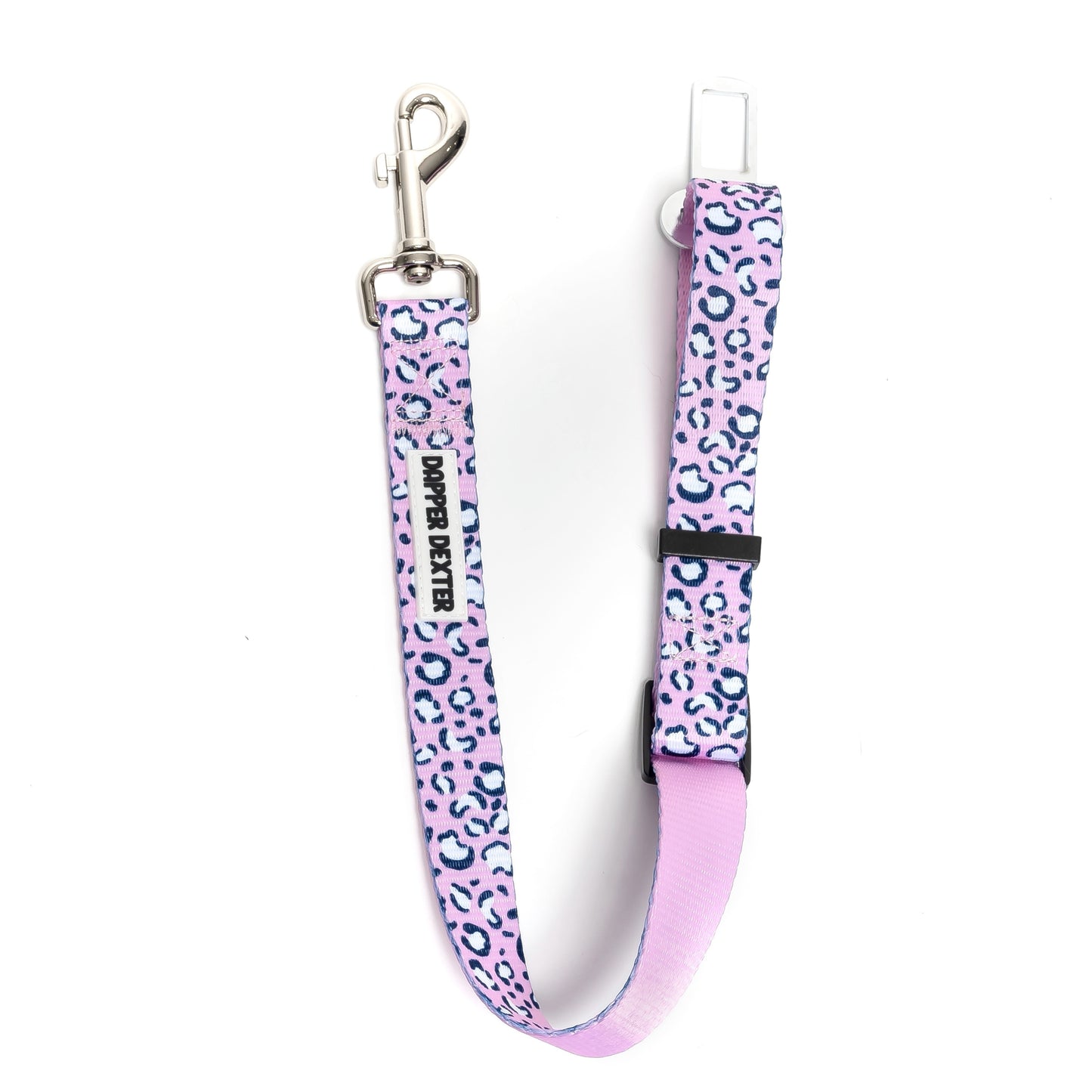 PINK ANIMAL PRINT - DOG SEAT BELT