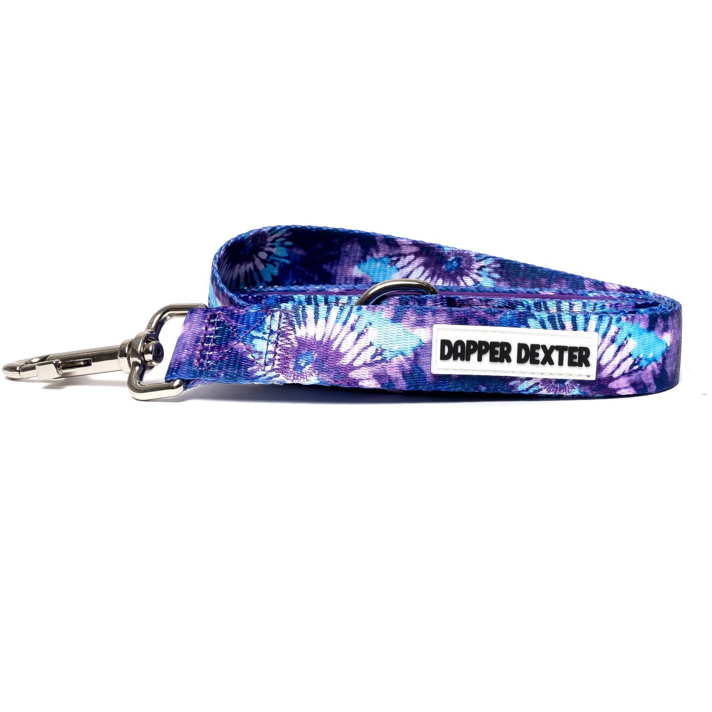 ROYAL BLUE & PURPLE TIE DYE DOG LEASH