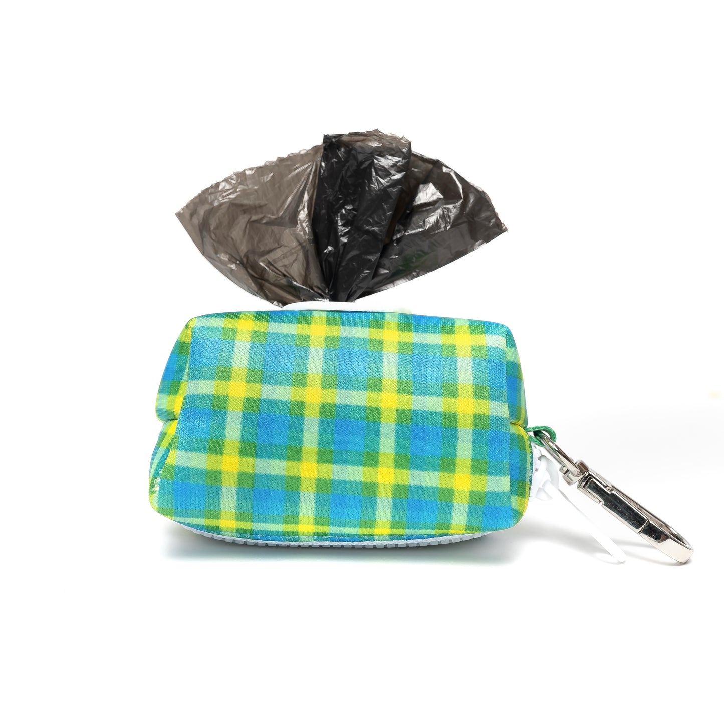 LIME PLAID LEASH BAG