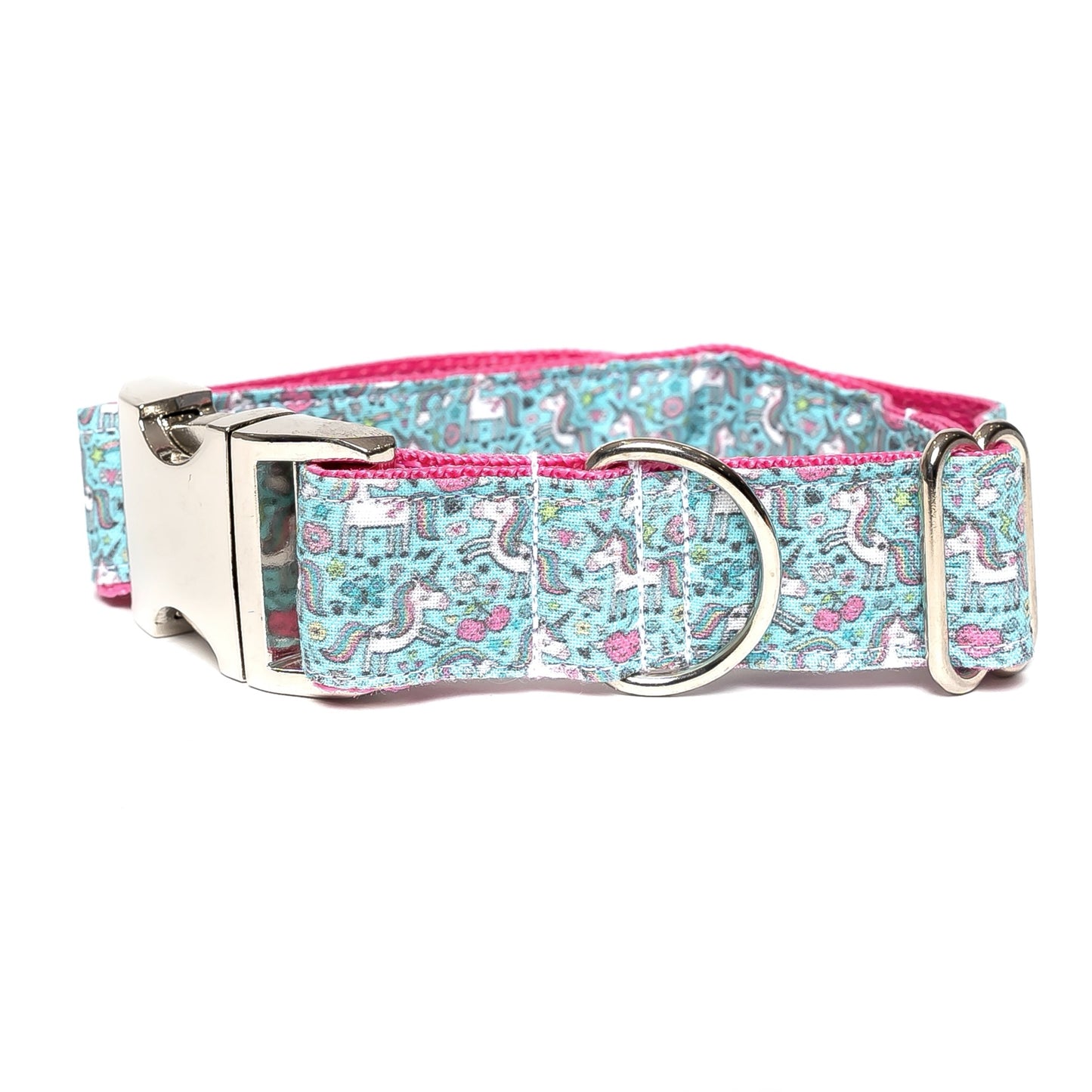 TEAL UNICORNS - DOG COLLAR